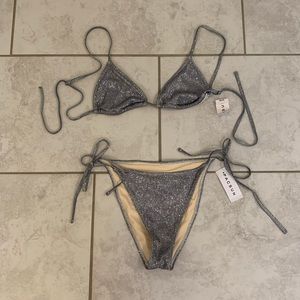 NWT LA Hearts PacSun Sparkle Bikini set size small